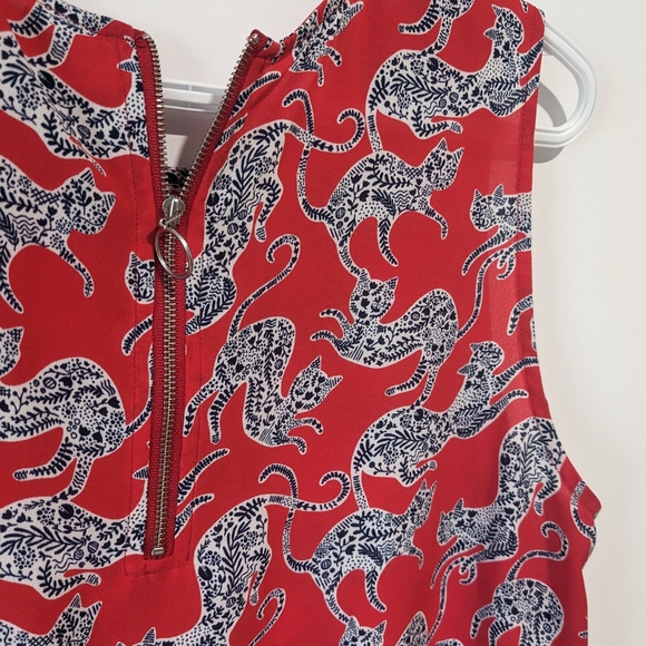 Twik Red, Blue & White Novelty Zip-Up Back Cami - Picture 5 of 7